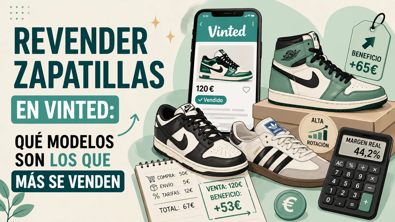 Revender zapatillas en Vinted: qué modelos rotan y cómo calcular el margen real